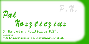 pal noszticzius business card